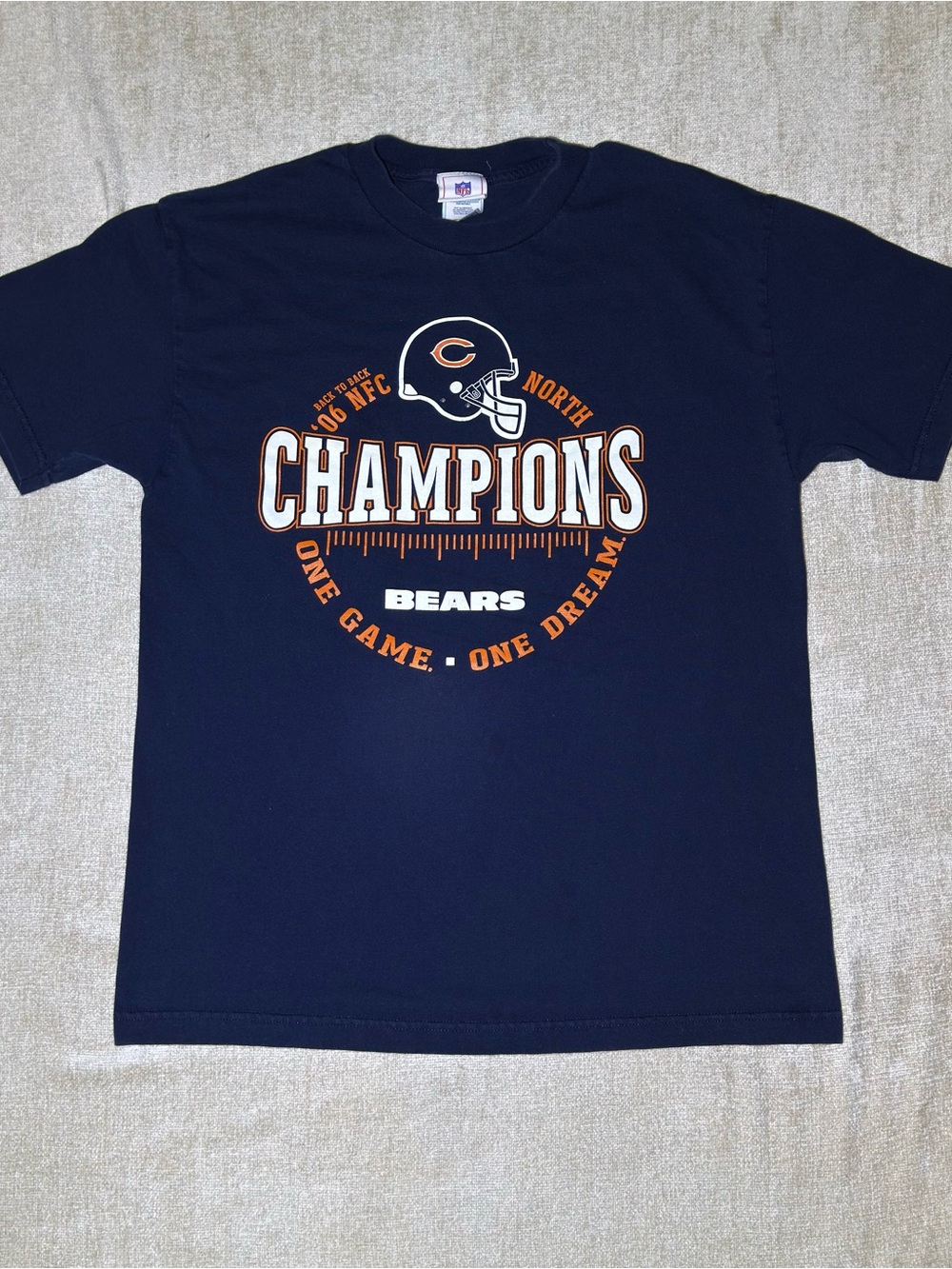 Chicago Bears NFC North Champions 2006 NFL T Shirt Men’s Large Navy Blue